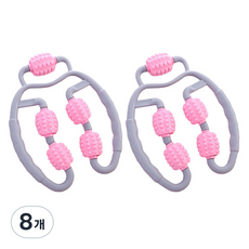 일상나눔 전신 지압 마사지 롤러 24 x 30 cm, 8개, 그레이 + 핑크