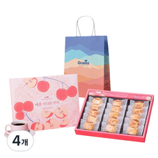 그래인스쿠키 애플 시나몬 쿠키 + 쇼핑백, 235g, 4개