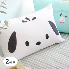 NARA HOME DECO 三麗鷗 雙面新款式 枕頭套 + 超細纖維枕芯 組, 2個, 帕恰狗