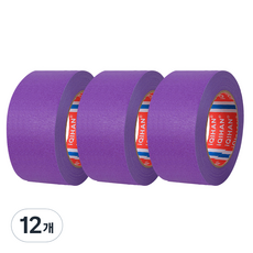다다 칼라 마스킹 종이테이프 30mm x 15m, 퍼플, 12개