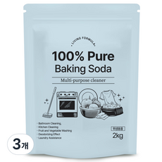 Saenghwalgongsik 100 Pure 小蘇打粉, 2kg, 3個