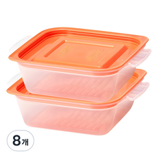 cimelax Jumbo飯盒 微波爐專用容器 700ml, 橘色, 8個