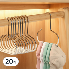 DAEHAN MOL 免鑽孔衣櫃整理架 帽子 圍巾 領帶 環形掛勾, 白色, 20個
