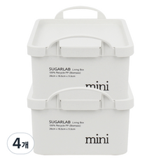 슈가랩 사탕수수 리빙박스, 화이트, 4개