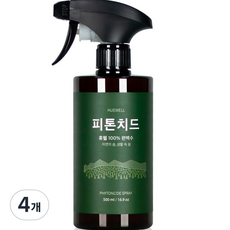 휴웰 100% 편백수 피톤치드 스프레이 블랙, 4개, 500ml