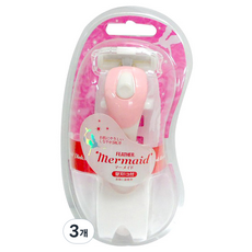 페더 머메이드 여성용면도기 핑크, 1개입, 3개