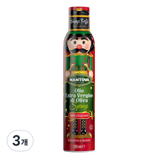 만토바 엑스트라 버진 올리브 오일 스프레이 크리스마스 에디션, 250ml, 3개