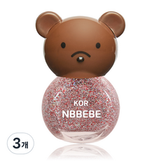 Nbbebe 兒童用指甲油, 閃耀星光色, 3瓶