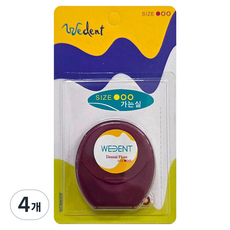 WEDENT 威登 標準細牙線 梅子口味, 4個, 1入