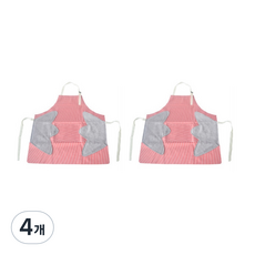 웰럽 프리미엄 모던 방수 앞치마 WL-1221, 레드, 4개