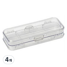 일상속반짝 하드 수납필통, 투명, 4개