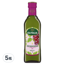 OLITALIA 奧利塔葡萄籽油 義大利原裝進口 高發煙點 適合煎炒炸, 500ml, 5瓶