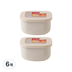 아르딘 시에로 전자레인지 냉동실 밀폐용기 플로럴화이트, 6개, 600ml