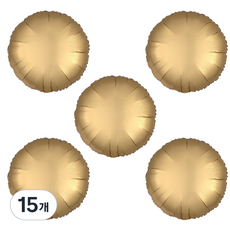 라운드 새틴럭스 은박 풍선 45cm, 골드, 15개