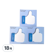 슈퍼쌤 모양 점착 메모지, 엄지척, 50매, 18개