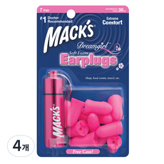 Macks 수면귀마개 드림걸, 4개, 7쌍