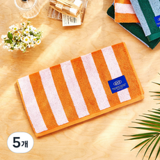 Modern House Etoffe 粗條紋洗臉毛巾 橘色 40 x 80 cm 190g 棉紗, 5個