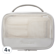 PICCASSO 畢卡索 方形網紗袋, 4個, 暖灰色