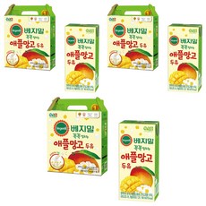 베지밀 꼭꼭 씹히는 애플망고 두유, 190ml, 48개