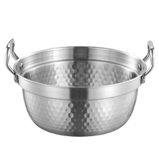 Barun Kitchen 不鏽鋼錘紋拉麵鍋, 銀色, 1個, 22cm