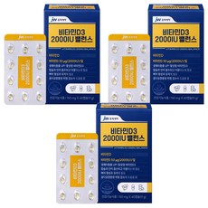 JW중외제약 비타민D3 2000IU 밸런스 9g, 60정, 3개