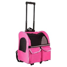 升級加高版三用寵物拉桿包 加大空間 透氣外出籠, 1個, 粉色, 43 x 30 x 43cm