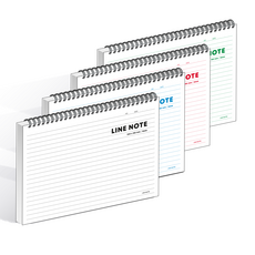 Withna RULED PP 橫式上翻筆記本 80-0080, 隨機出貨, 4個