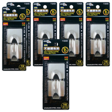 minono 米諾諾 超黏不鏽鋼掛鉤方型大 3.5 x 3.5cm 2個, 銀色, 6包