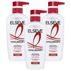 로레알파리 엘세브 토탈 리페어 5 컨디셔너 멜론 프루티 플로럴 퍼퓸, 375ml, 3개