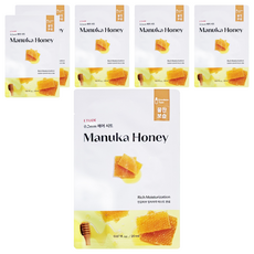 ETUDE 天天敷0.2極肌蜜面膜 麥盧卡蜂蜜, 1入, 6片