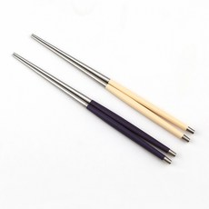 Bogen 韓國製造 Le Bien 緞面餐具筷子 2雙組, 1套, 米色, 紫羅蘭色, 筷子 2p