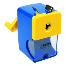 LYRA 德國製削鉛筆機 適用於直徑12mm以下的三角形、圓形、六角形鉛筆和彩色鉛筆, 1個, 藍色