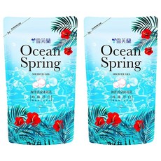 雪芙蘭 海洋活泉珍珠淨白沐浴乳補充包 優雅海島花香, 700g, 2包