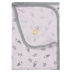 baa baa sheepz 抱抱羊 粉色星星羊單層被毯 110 x 160cm