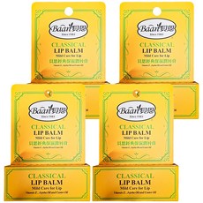 Baan 貝恩 經典保濕潤唇膏，含維他命E、荷荷巴油、蓖麻油, 不適用, 4.5g, 4支