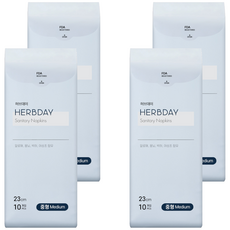 HERBDAY 潔翼型衛生棉, 10片, 4包, M(23cm)