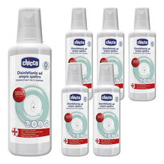 Chicco 奶瓶消毒清潔液 義大利製造 冷式消毒法, 1L, 6瓶