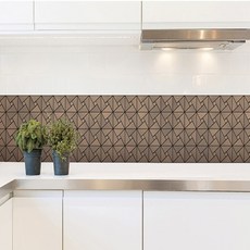 데코리아 현대시트 간편한 접착식 메탈 칼라금속타일 10p, HMT-99311 브론즈. 30.5 x 30.5 cm