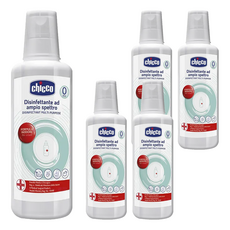 Chicco 奶瓶消毒清潔液 義大利製造 冷式消毒法, 1L, 5瓶