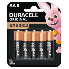 DURACELL 金頂 鹼性電池 3號 AA, 8顆, 1組