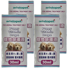 aristopet 亞里士 愛犬維他命滴液 30ml，含維生素B+、鐵、銅，營養美味，愛犬專用, 維生素, 4瓶