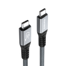 Kamera 佳美能 USB4 EPR PD3.1 Type-C 充電傳輸線 8K 40Gbps 240w, 1m, 太空灰, 1個