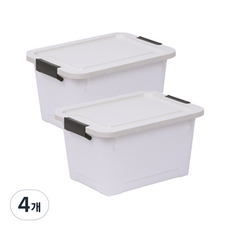 Living & Tree 室內儲物盒 16L, 4個, 天然