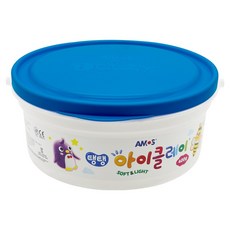 아모스 아이클레이 대용량 유아용 점토, 리필(파랑), 400g, 1개