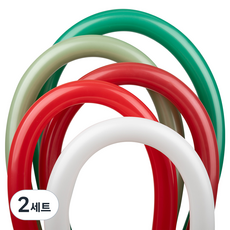 셈퍼텍스 요술풍선 5종 x 8p 세트 260s, 화이트, 레드, 임페리얼레드, 유칼립투스, 포레스트그린, 2세트