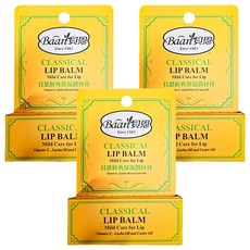 Baan 貝恩 經典保濕潤唇膏，含維他命E、荷荷巴油、蓖麻油, 不適用, 4.5g, 3支