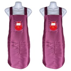熊圓 不倒翁五口繡花圍裙 KS-5004 55 x 68cm, 顏色隨機, 2件