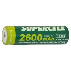 SUPERCELL 超電王 2600mAh鋰充電池 SC-18650B 3.7V, 1個, 1入