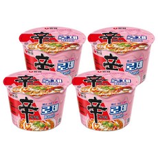 신라면 로제 큰사발면 108g, 4개
