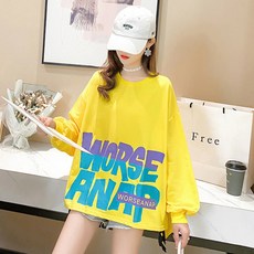 월스 투컬러 레터링 옆트임 매듭 임산부 맨투맨